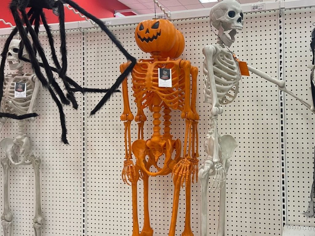 Poseable Halloween Skeletons at target