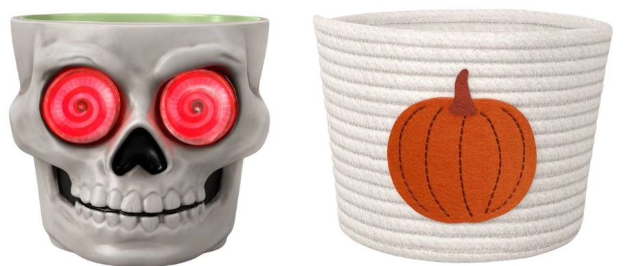 Halloween light up and pumpkin bowl candy bowls