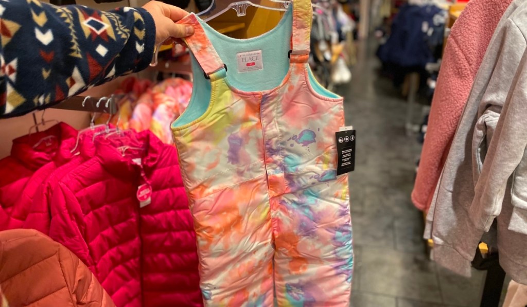 the children's place snow pant overalls in store