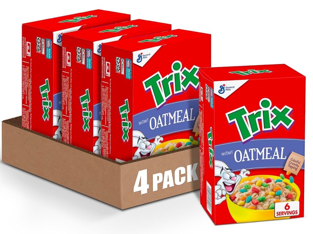 General Mills Trix Instant Oatmeal 6-Count Box 4-Pack