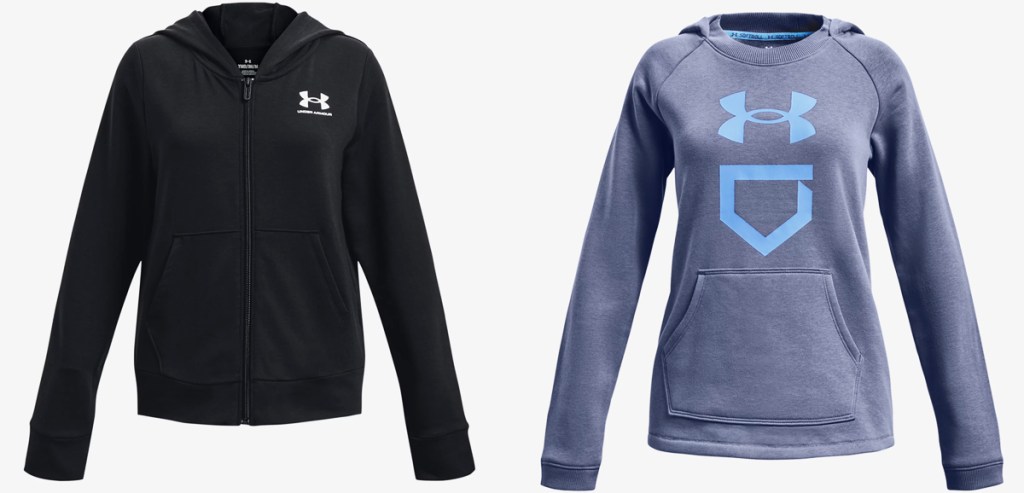 black and blue under armour hoodies