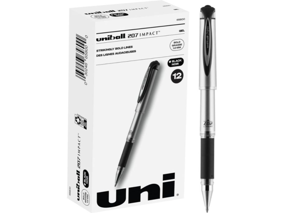 Uniball 207 Impact Gel Pen 12-Pack