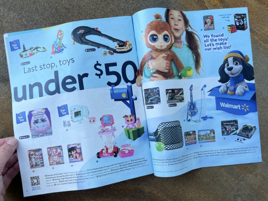 walmart 2024 toy book open to show top toys