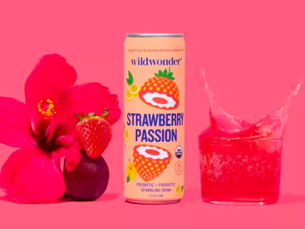 wildwonder strawberry passion sparkling drink