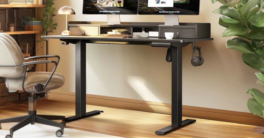 Electric Height Adjustable Standing Desk Only $113.99 Shipped on Wayfair (Reg. $228)
