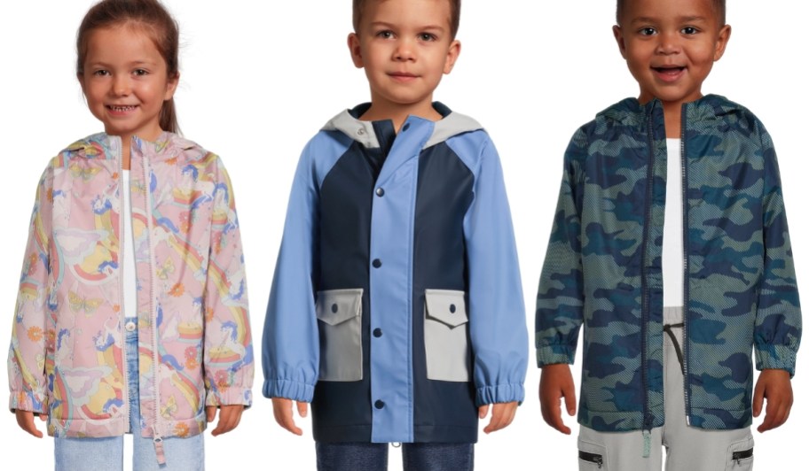 wonder nation toddler rain jackets and zip ups