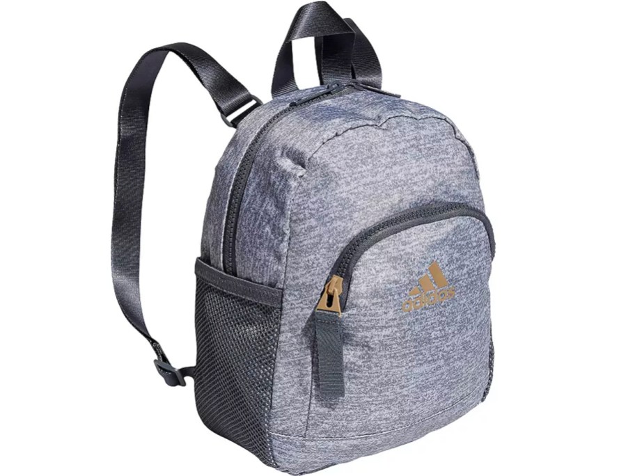 gray adidas mini backpack stock image
