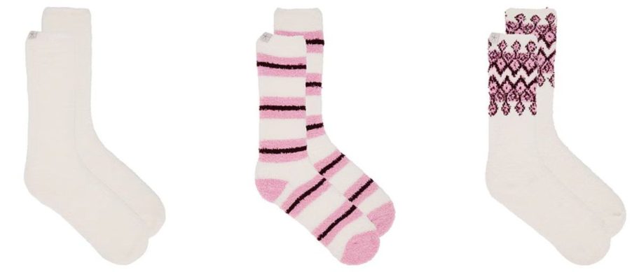 three pairs of barefoot dreams socks