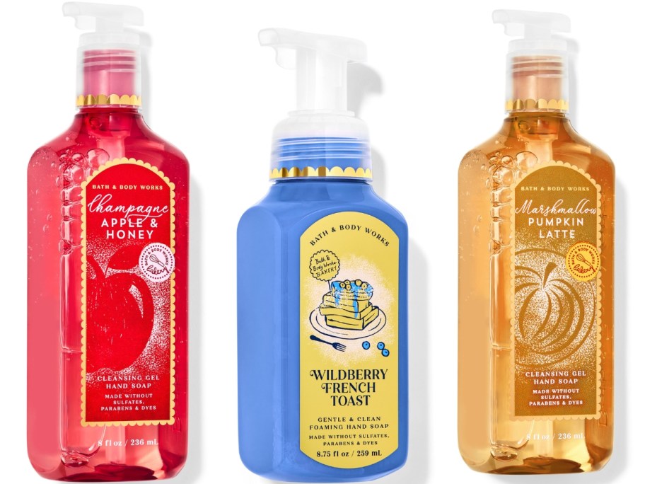 3 Bath & Body Works Fall Scent Hand Soaps