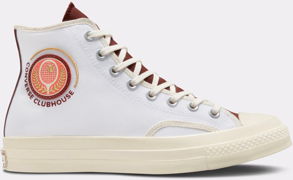 white converse high top shoes