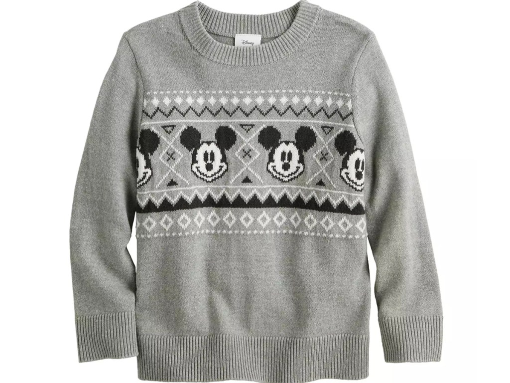gray mickey mouse sweater