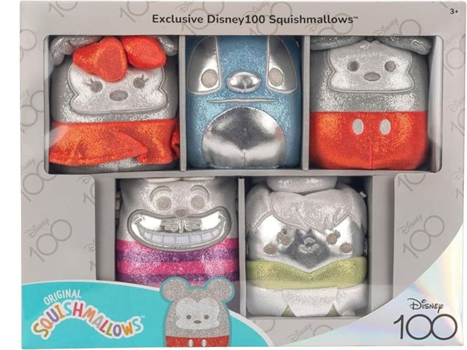 Amazon Exclusive Disney Squishmallows Original Disney100 5-Inch 5-Pack Plush Box Set stock image