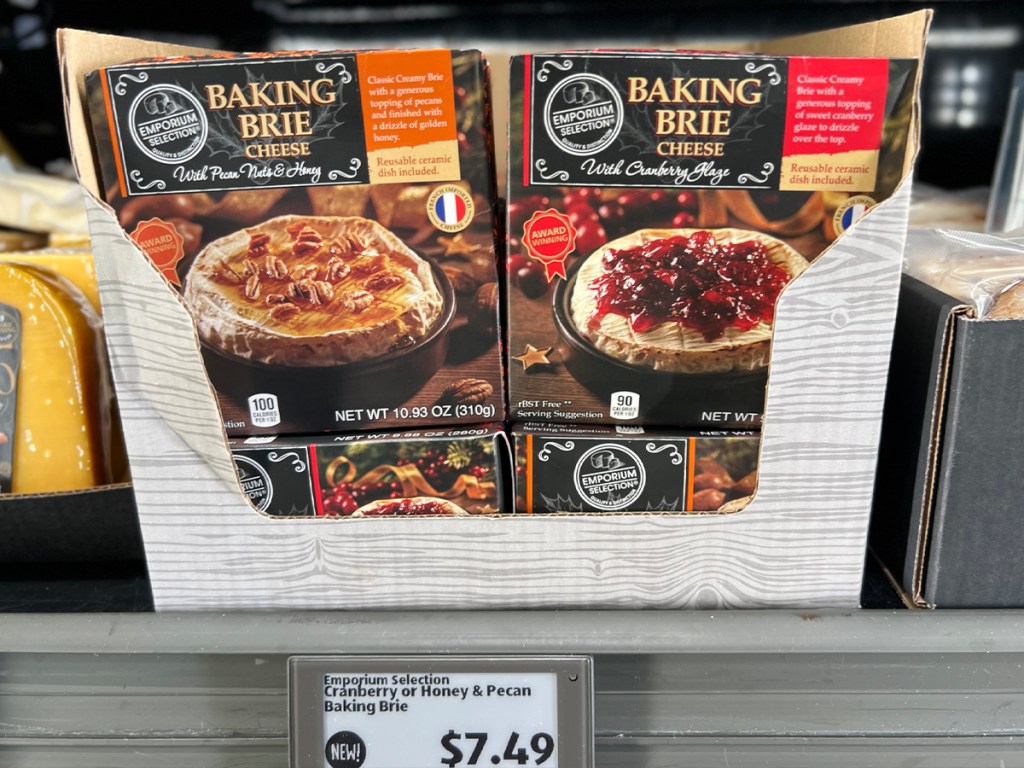Emporium Selection Baking Crie Cheese on shelf in store