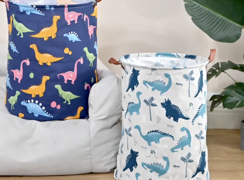 laundry hampers 2 pack in fun dinosaur prints 