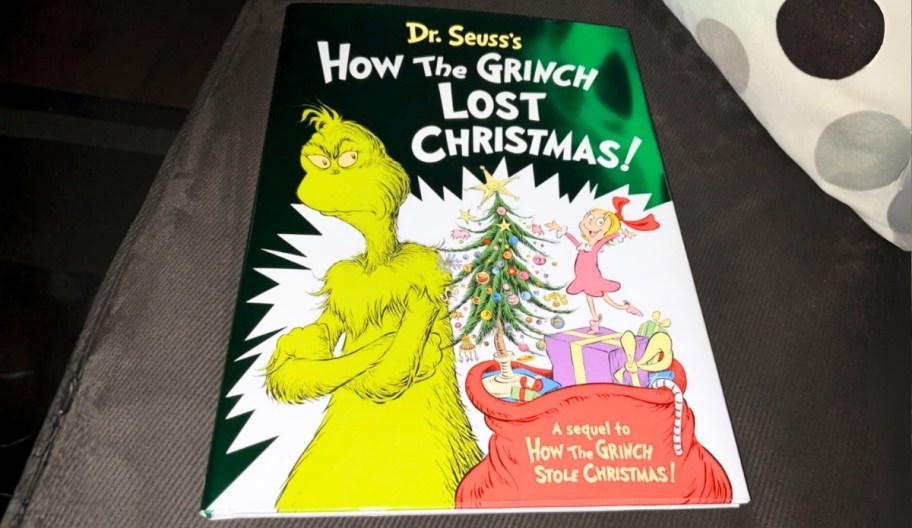 book cover of how the grinch lost christmas