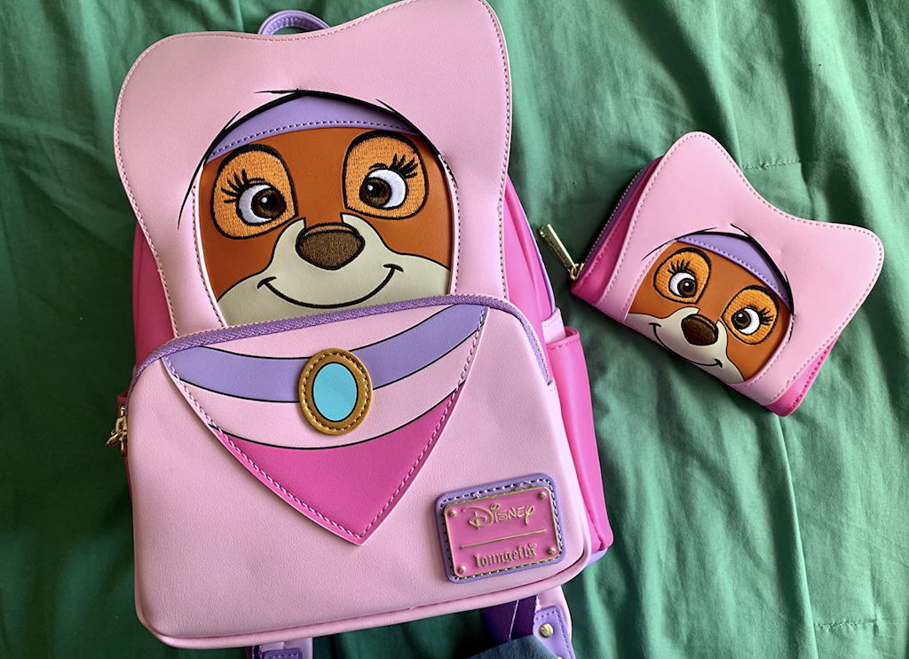 pink loungefly Disney backpack