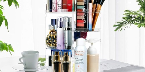 Adjustable Rotating Makeup Organizer Only $11.47 on Amazon (Reg. $20) | Over 17,000 5-Star Reviews