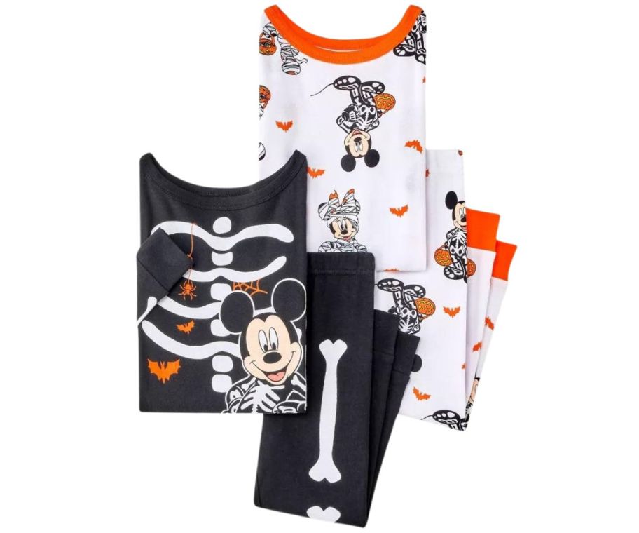 Mickey Mouse & Friends Toddler Boys 4-Piece Snug Fit Halloween Pajama Set stock photo