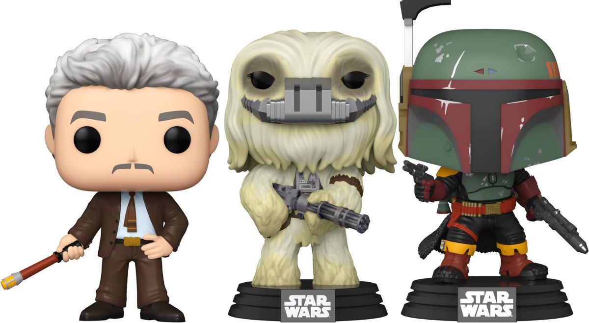 mobius moroff and boba fett funko pop stock images