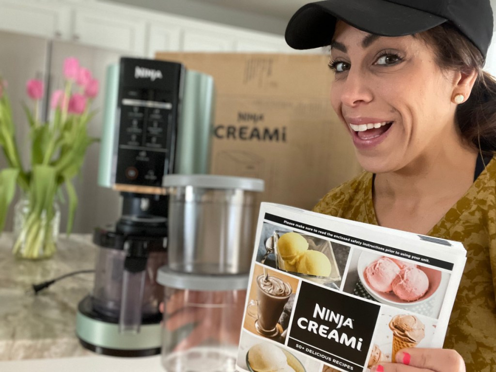 woman next to ninja creami