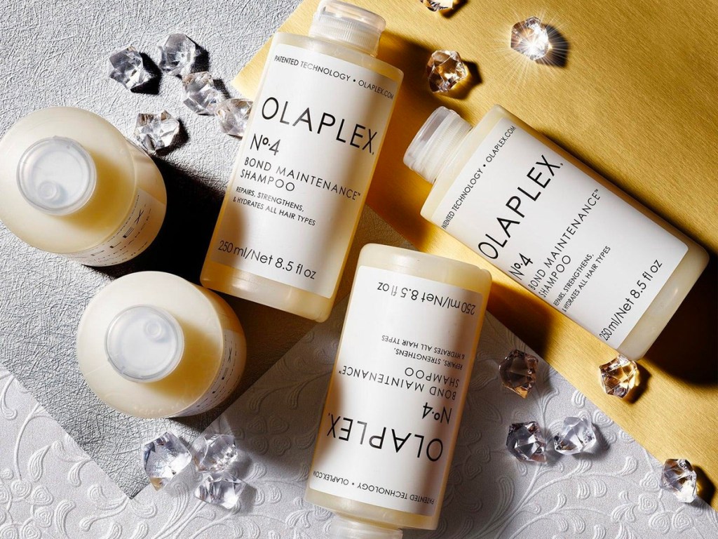 olaplex no 4 bond shampoo bottles 