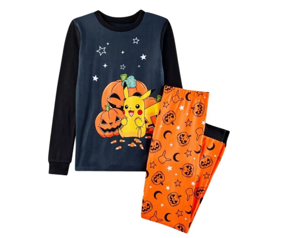 Pokemon Pikachu Boys Halloween 2-Piece Snug Fit Pajama Set stock photo