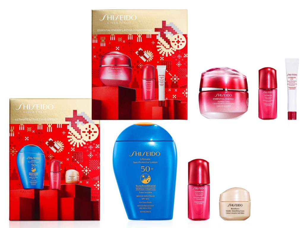 two shiseido gift sets