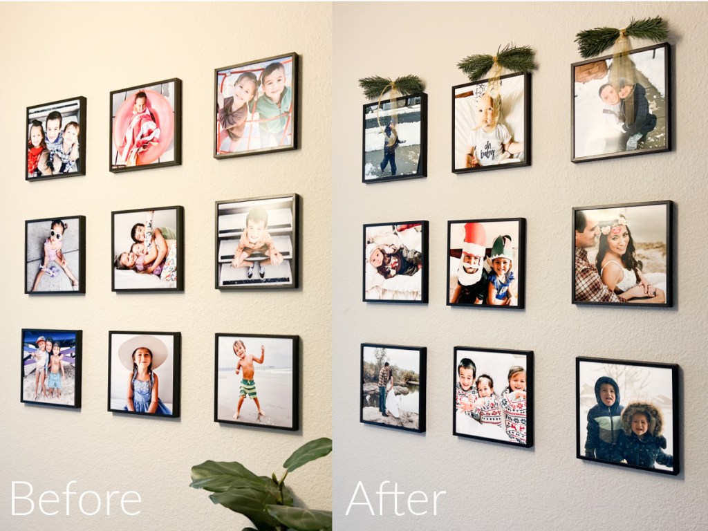 before/ after gallery wall update