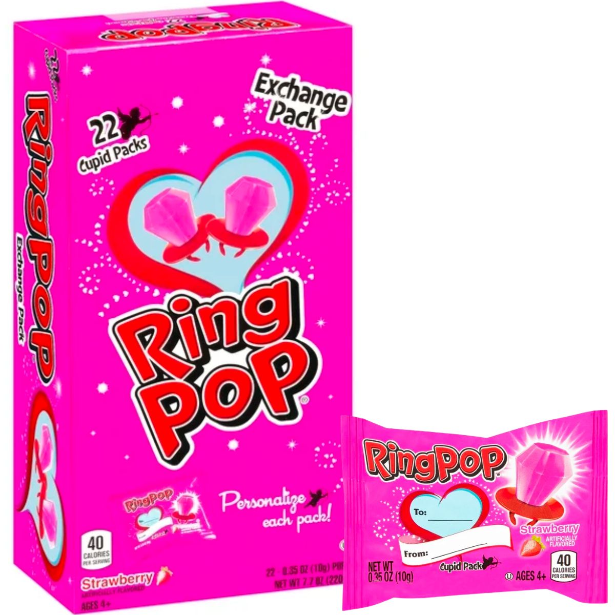 valentines ring pops 22 count bag walmart