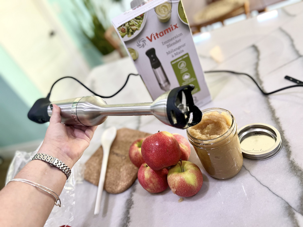 Vitamix Immersion Blender with applesauce 