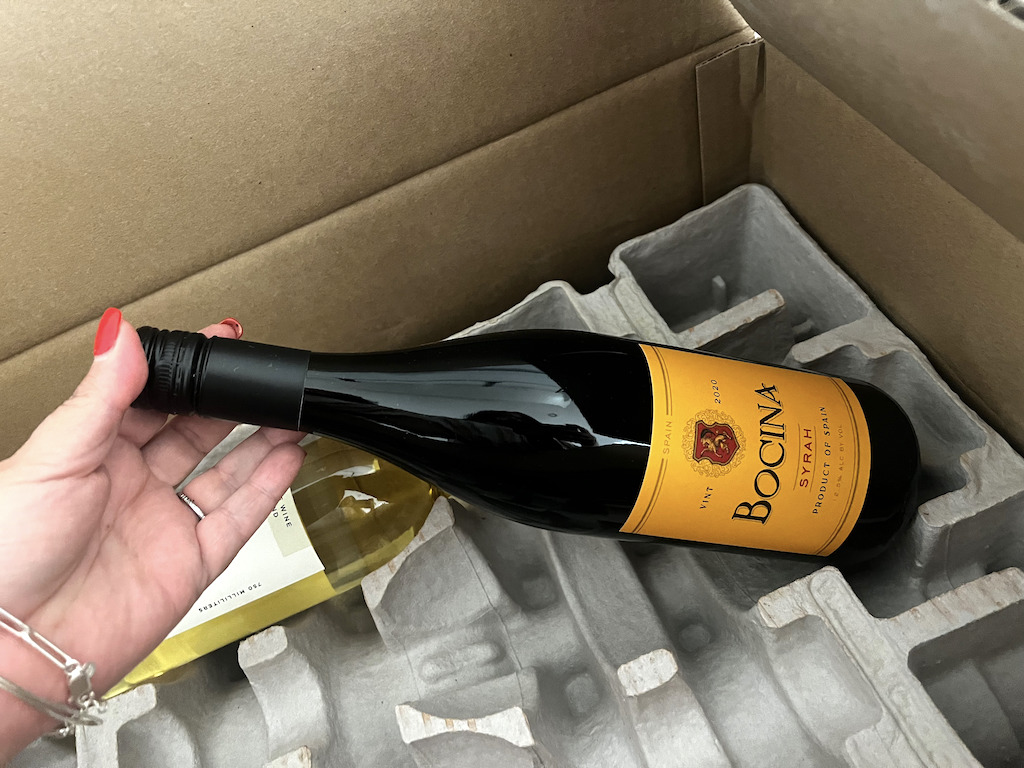 taking wine out of box