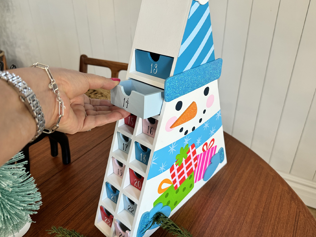 NEW Wooden Snowman Advent Calendar Only $20 on Target.com