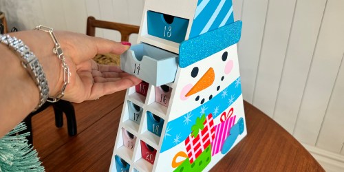 NEW Wooden Snowman Advent Calendar Only $20 on Target.com