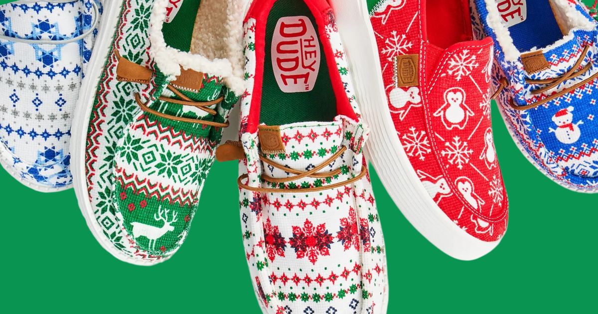 Hey Dude Ugly Sweater Shoes