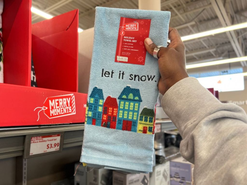 Holiday Themed Kitchen Towel at Aldi