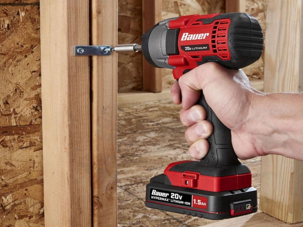 Bauer 20V Cordless 1/4 in. Hex Compact Impact Driver Kit with 1.5Ah Battery, Rapid Charger