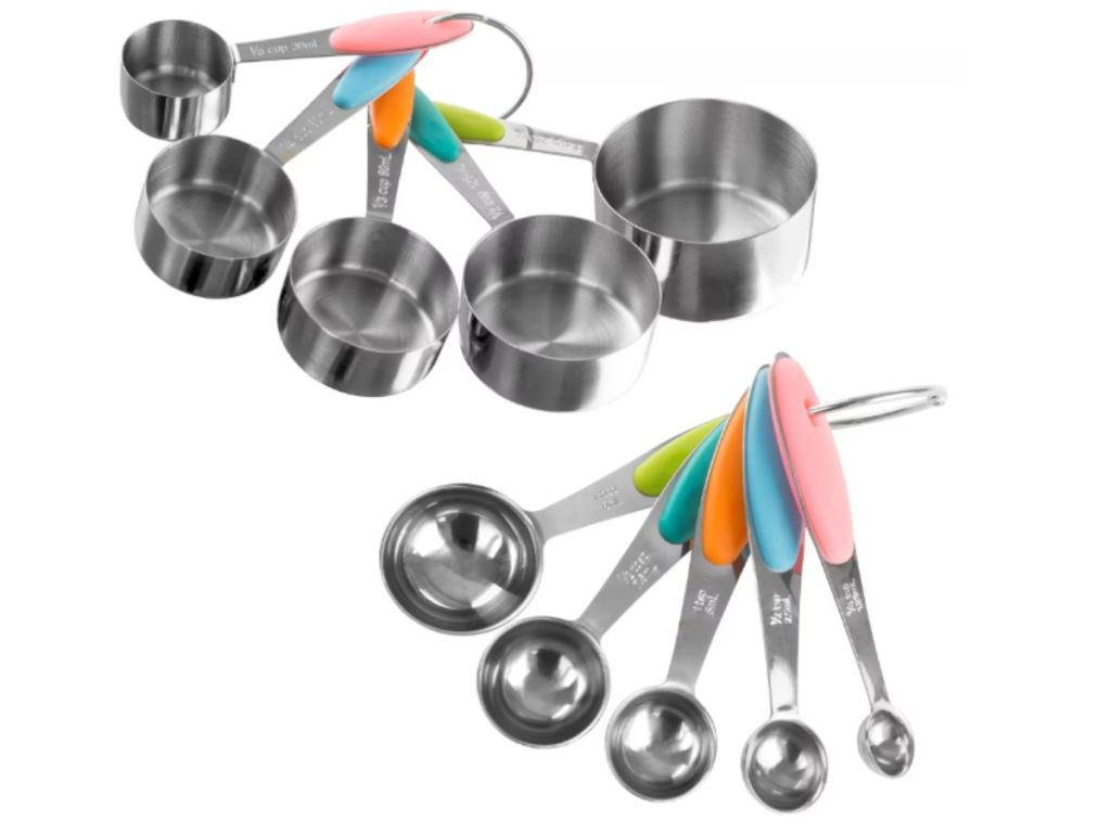 Classic Cuisine Stainless Steel Measuring Cups & Spoons 10 Piece Set