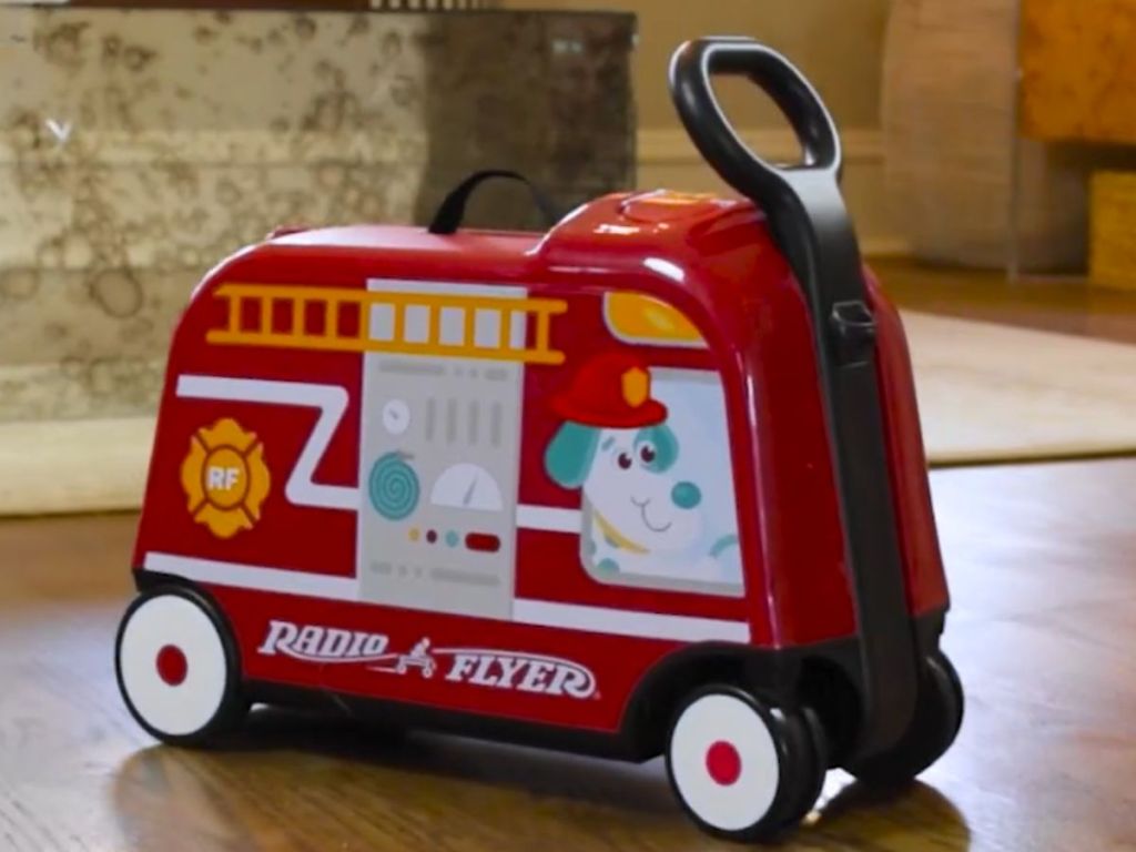Radio Flyer Happy Travâ€™ler Fire Truck 3-in-1 Ride-On Toys 