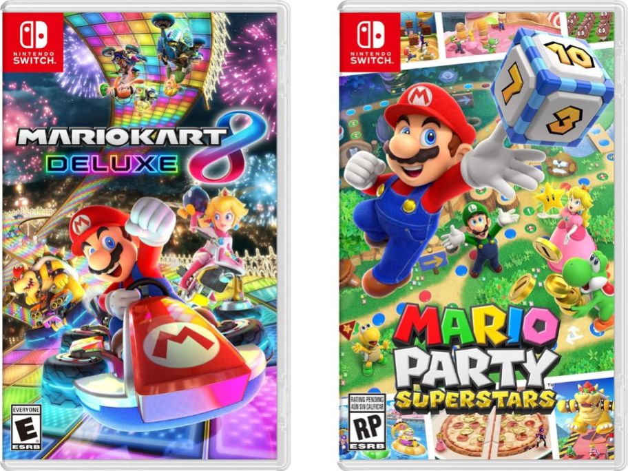 mario kart 8 deluxe and mario party superstars games for Ninentendo Switch