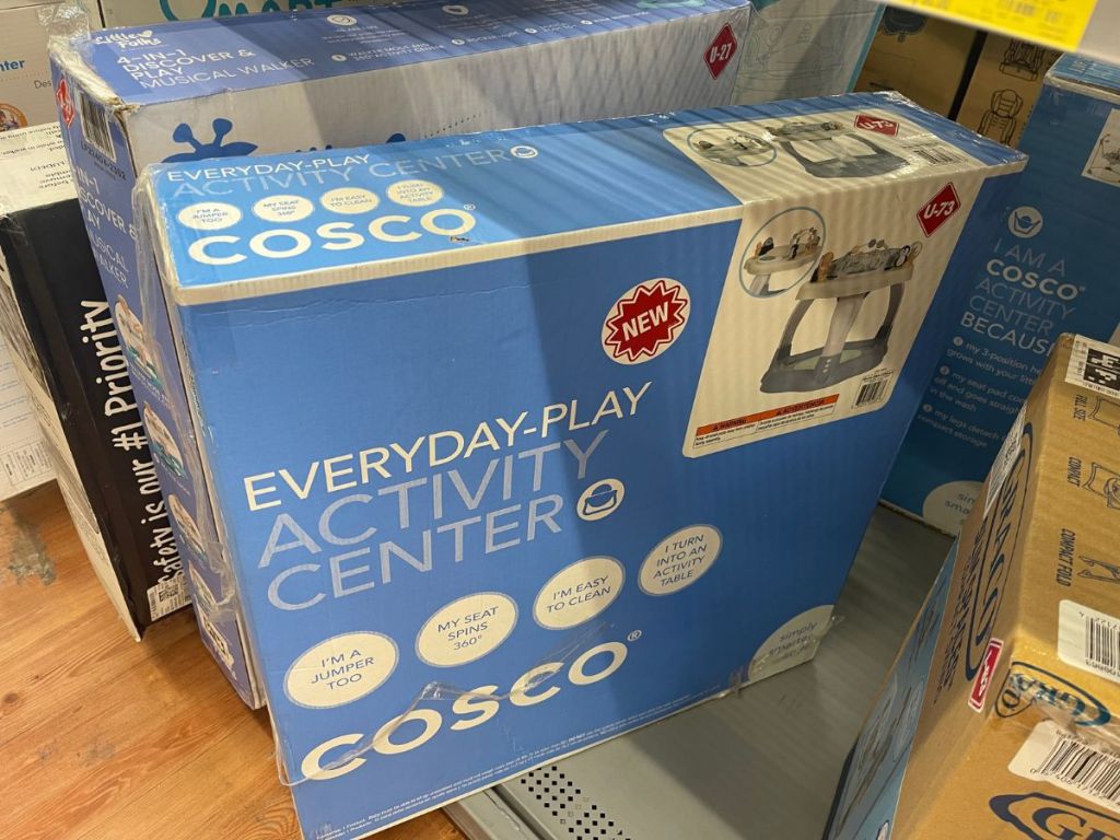 baby walker and play center in box at Walmart