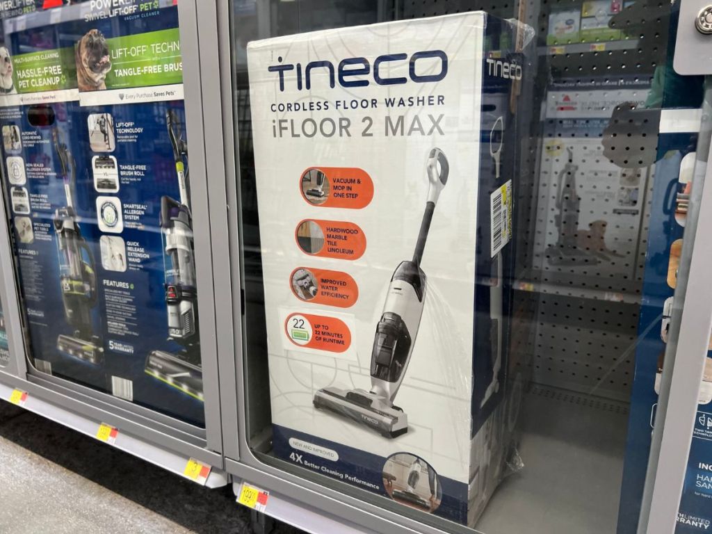 Tineco iFloor 2 Max Cordless Wet/Dry Vacuum and Hard Floor Washer in box at Walmart