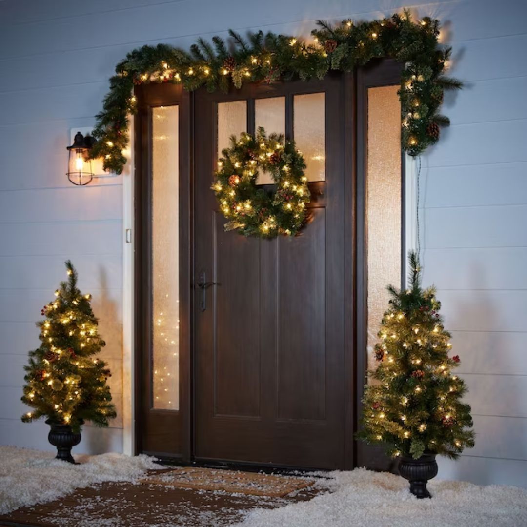 Pre-Lit Christmas Tree Porch Decor Set Only $59 Shipped ($149 Value)