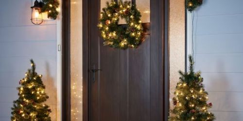 Pre-Lit Christmas Tree Porch Decor Set Only $59 Shipped ($149 Value)