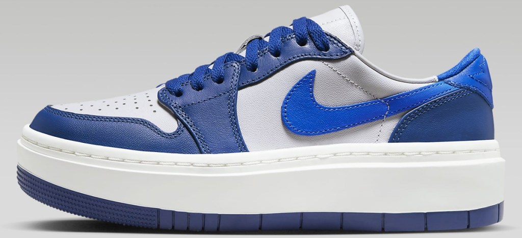 blue and white jordan sneakers