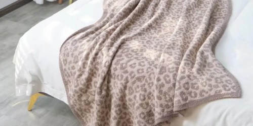 Super Soft Leopard Throw Blankets Just $23.88 on Amazon (Reg. $40) – Similar to Barefoot Dreams!