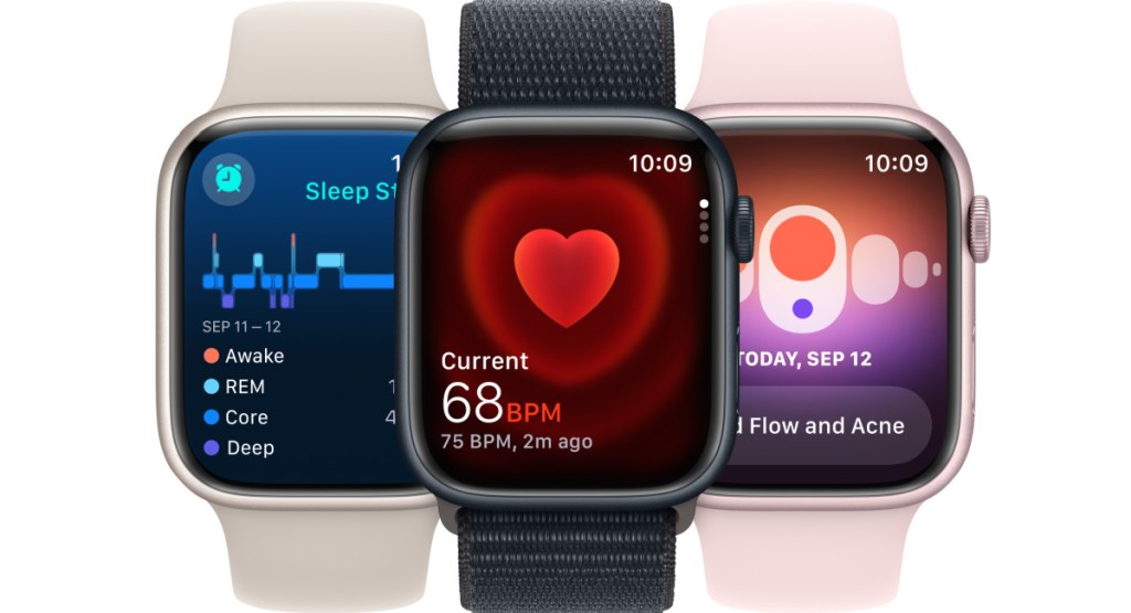 Apple Watch series 9 with things showing on them