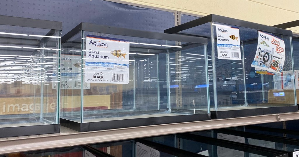 Aqueon Open-Glass Tanks on store shelf