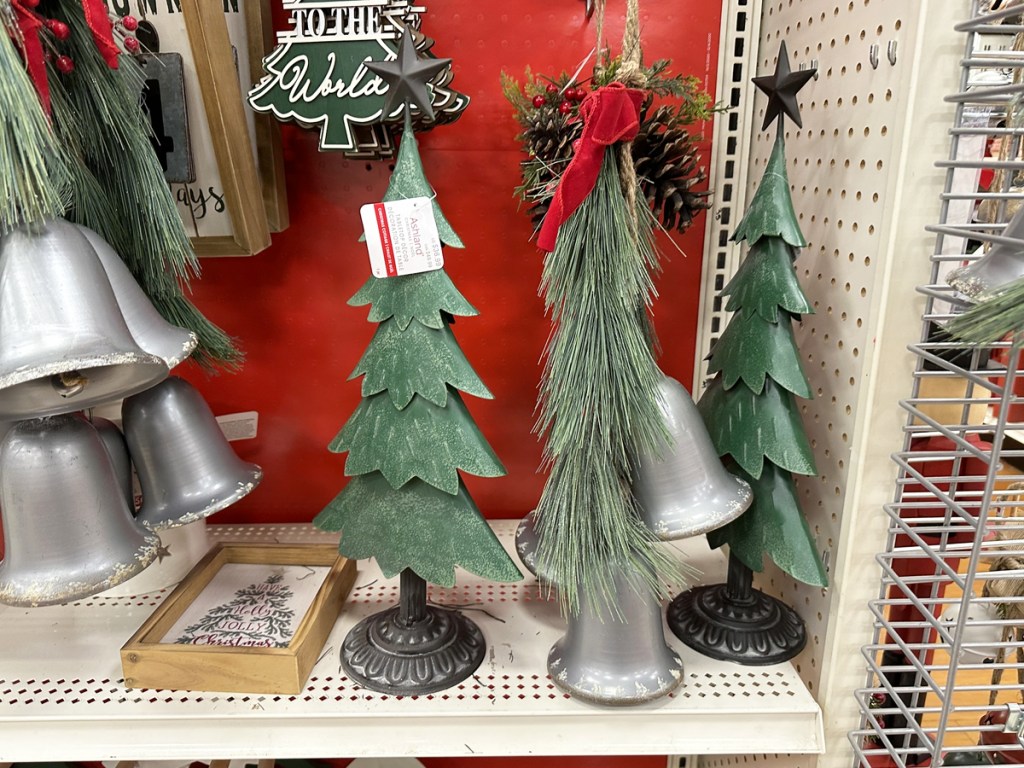 christmas tree decor on store shelf