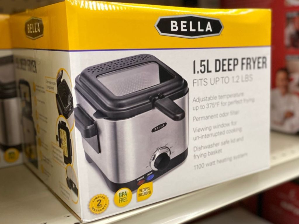 A Bella Deep Fryer on the shelf at big Lots