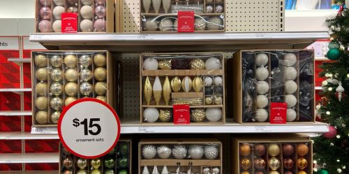 30% Off Target Christmas Ornaments | 40-Piece Ornament Sets Only $10.50 & More